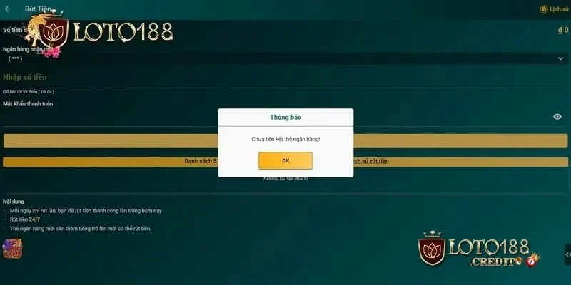 Rút tiền Loto188 cách lấy tiền thưởng cá cược từ nhà cái 3 Đừng bỏ lỡ chỉ dẫn rút tiền loto188 nhé !